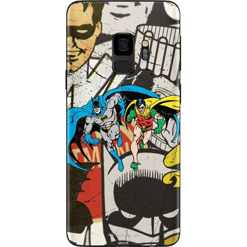 DC Comics Batman and Robin Vintage Action Pose Galaxy S9 Skin